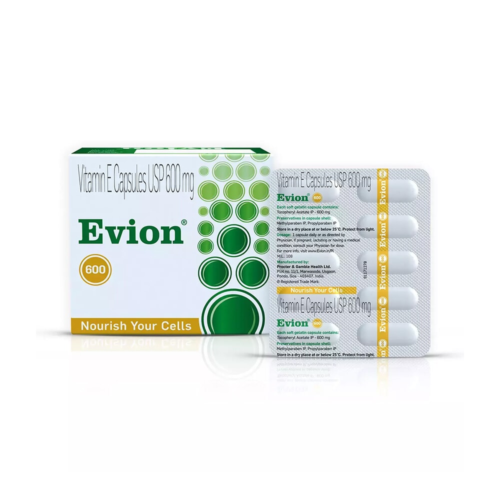 Evion Vitamin E 600mg for Hair and Skin